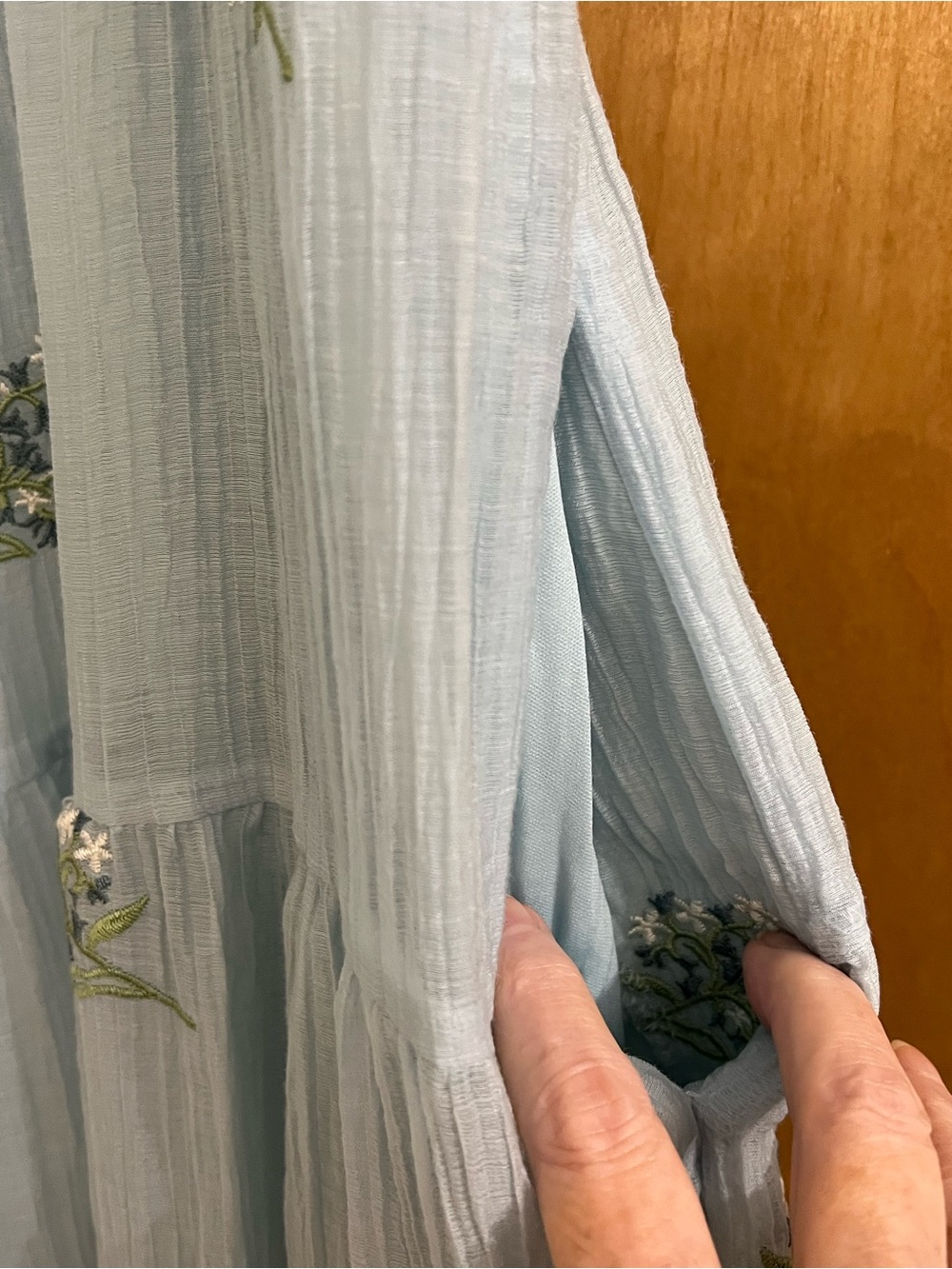 Wonderly Light Blue Floral Tiered Maxi Dress - Picture 7 of 11
